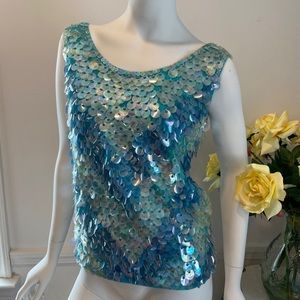Vintage Sequin and Bead Top